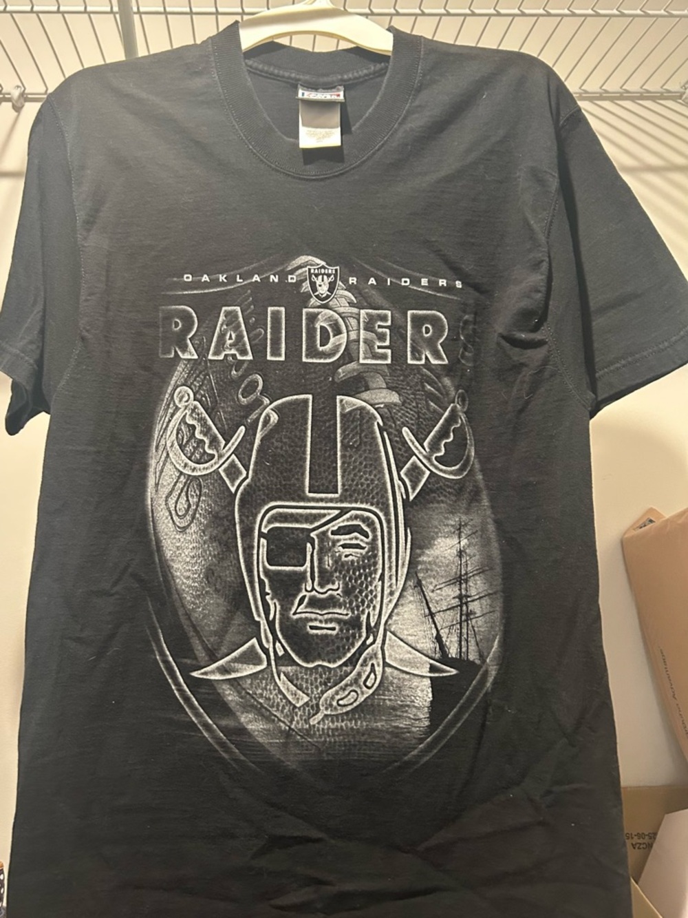 Oakland Raiders Black Graphic Short Sleeve Tee